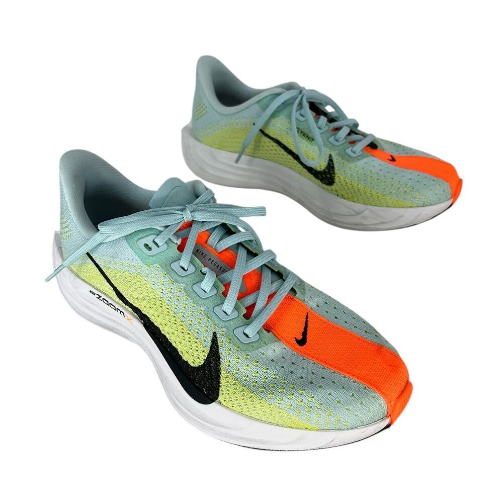 Nike Women's ZoomX Running Shoe - Light Blue, Lime, Orange, Black, White - Picture 4 of 13